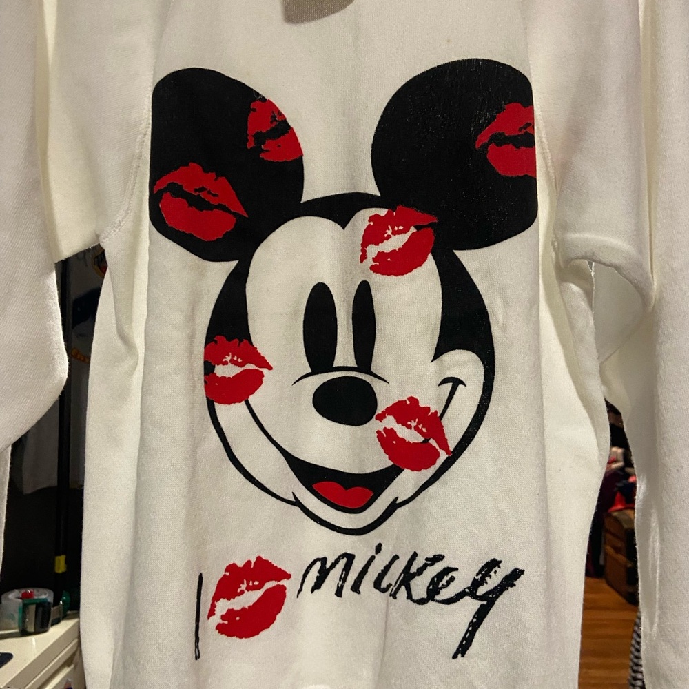 New With Tags Vintage Mickey Mouse Women's Crewneck Sweatshirt - Picture 3 of 9
